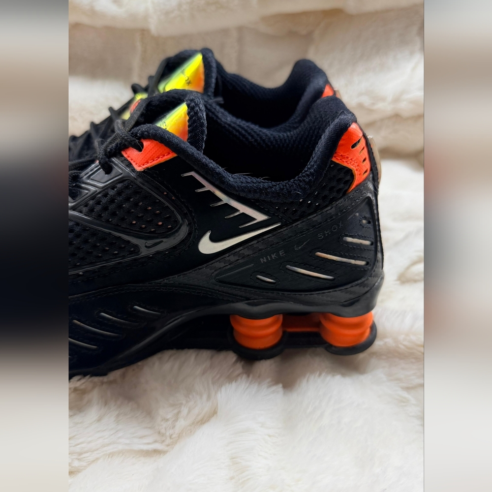 Nike Shox Black and Orange Athletic Sneakers - Picture 7 of 8